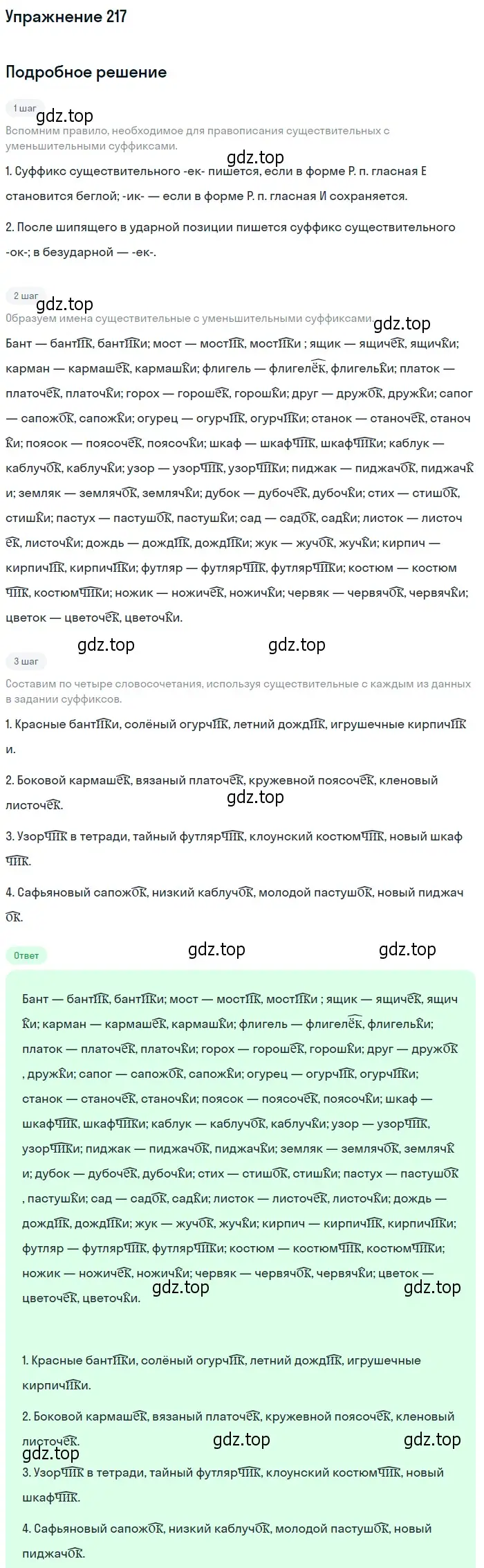 Решение номер 217 (страница 146) гдз по русскому языку 10-11 класс Греков, Крючков, учебник