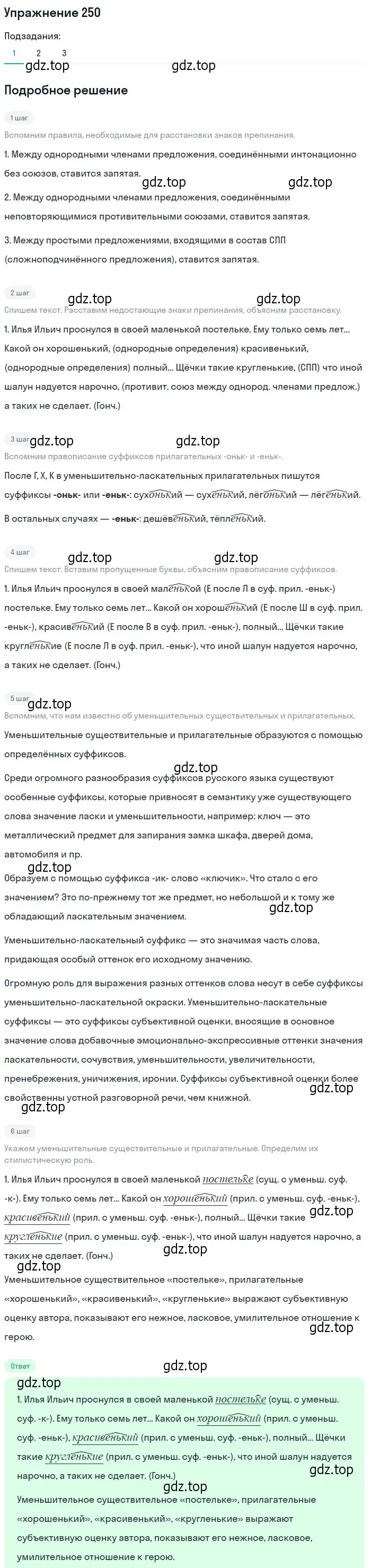 Решение номер 250 (страница 162) гдз по русскому языку 10-11 класс Греков, Крючков, учебник