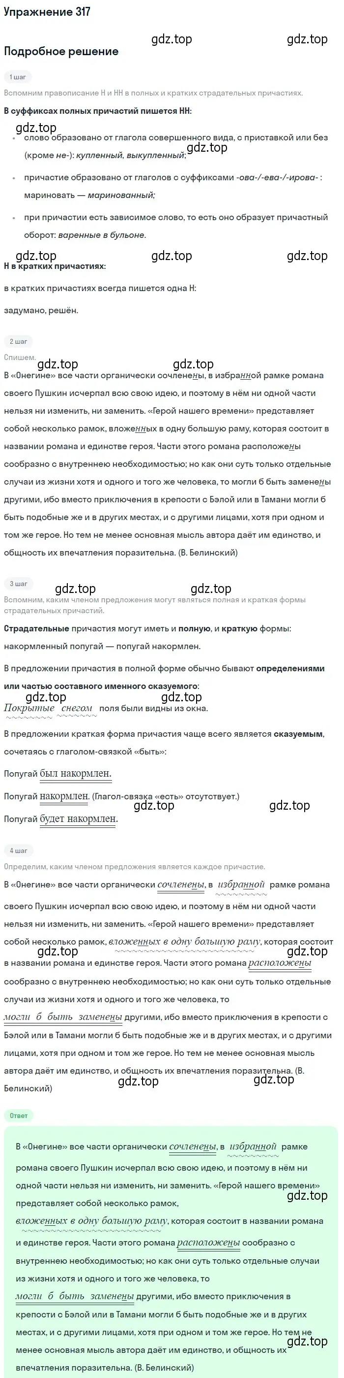 Решение номер 317 (страница 200) гдз по русскому языку 10-11 класс Греков, Крючков, учебник