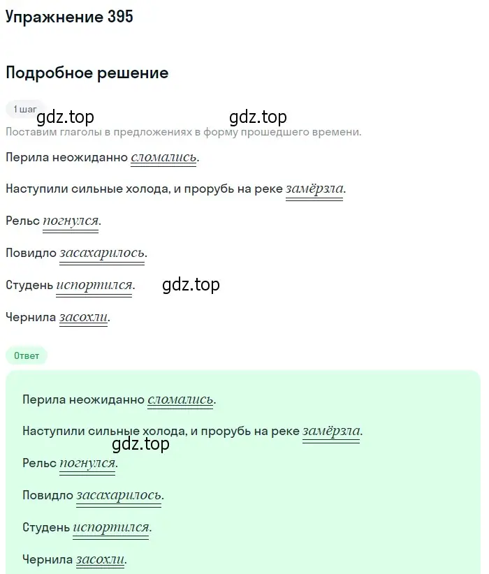 Решение номер 395 (страница 258) гдз по русскому языку 10-11 класс Греков, Крючков, учебник