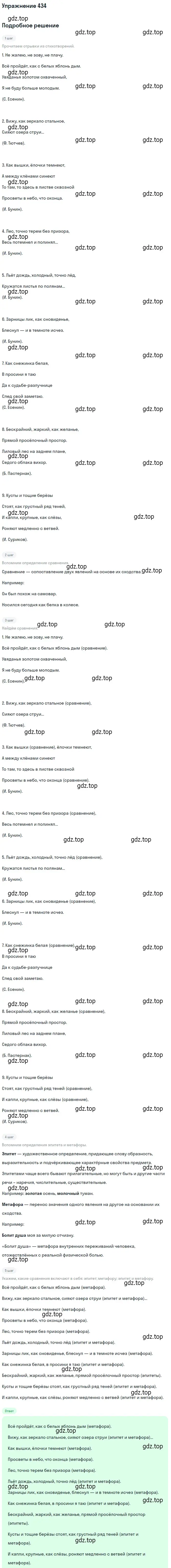 Решение номер 434 (страница 293) гдз по русскому языку 10-11 класс Греков, Крючков, учебник