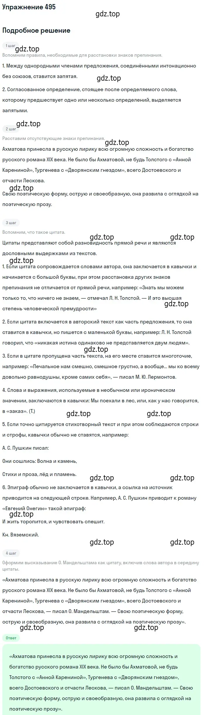 Решение номер 495 (страница 343) гдз по русскому языку 10-11 класс Греков, Крючков, учебник