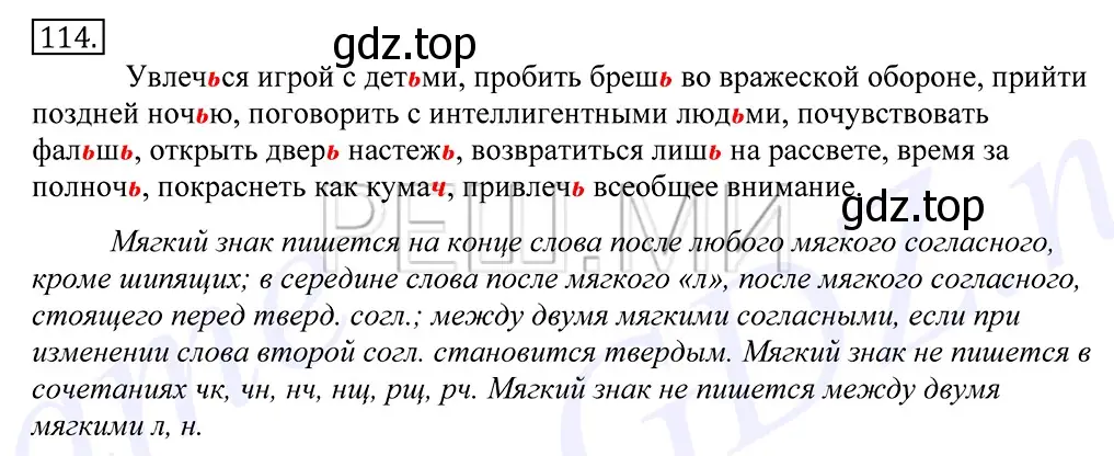 Решение 2. номер 114 (страница 88) гдз по русскому языку 10-11 класс Греков, Крючков, учебник