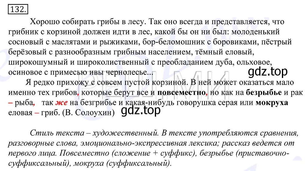 Решение 2. номер 132 (страница 97) гдз по русскому языку 10-11 класс Греков, Крючков, учебник