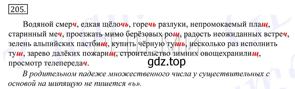 Решение 2. номер 205 (страница 138) гдз по русскому языку 10-11 класс Греков, Крючков, учебник