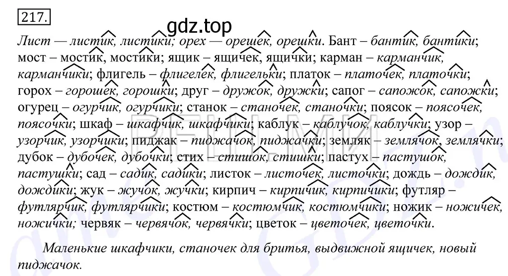 Решение 2. номер 217 (страница 146) гдз по русскому языку 10-11 класс Греков, Крючков, учебник