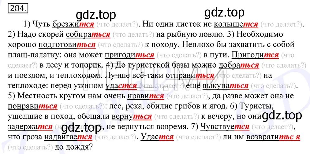 Решение 2. номер 284 (страница 184) гдз по русскому языку 10-11 класс Греков, Крючков, учебник