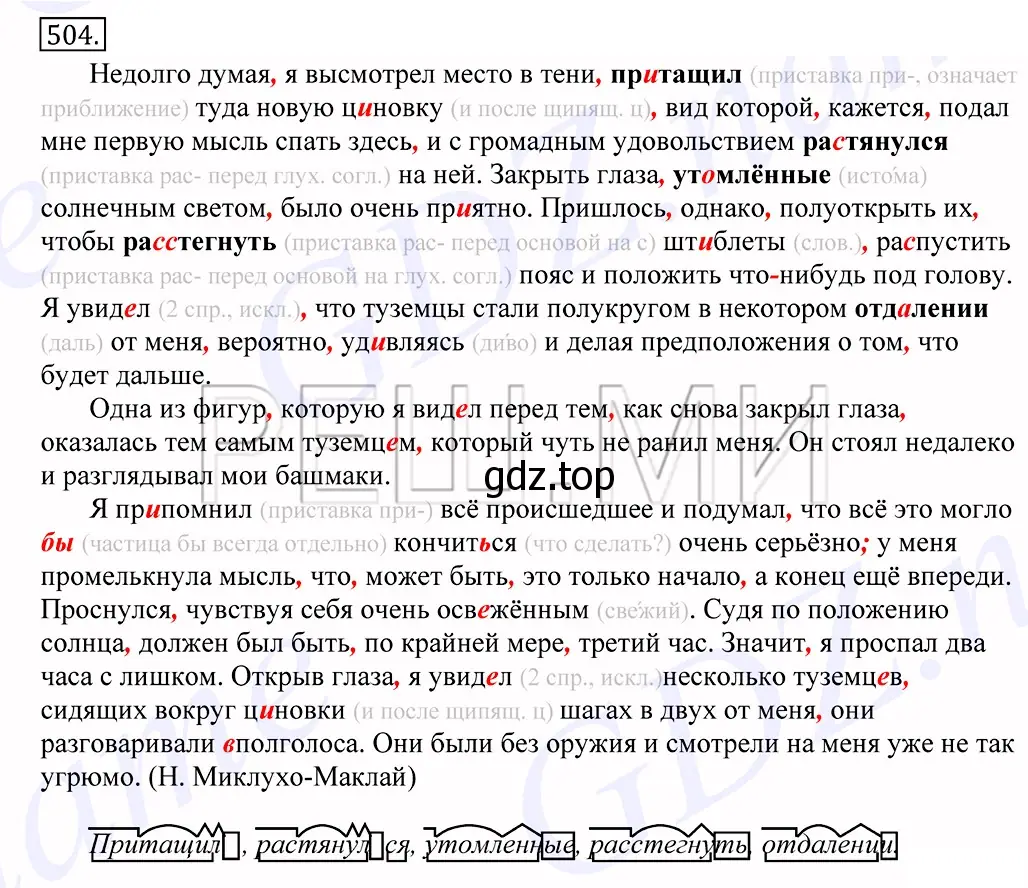 Решение 2. номер 504 (страница 359) гдз по русскому языку 10-11 класс Греков, Крючков, учебник