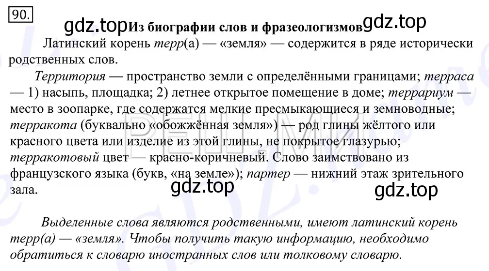 Решение 2. номер 90 (страница 73) гдз по русскому языку 10-11 класс Греков, Крючков, учебник