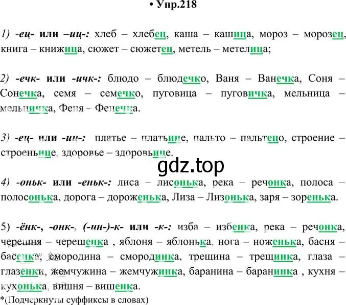 Решение 3. номер 218 (страница 146) гдз по русскому языку 10-11 класс Греков, Крючков, учебник