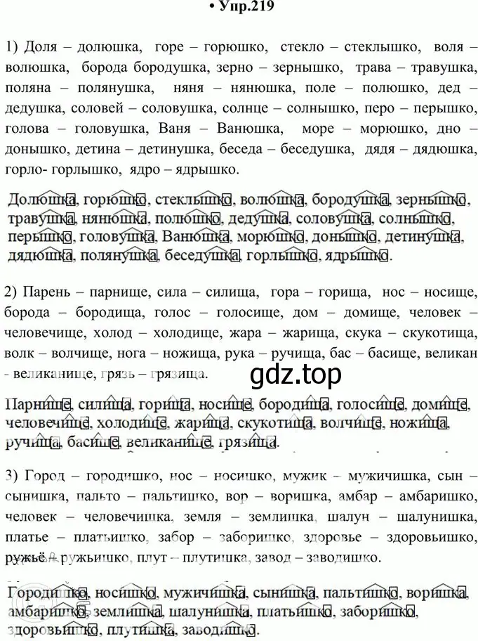 Решение 3. номер 219 (страница 146) гдз по русскому языку 10-11 класс Греков, Крючков, учебник