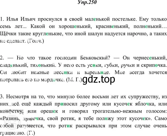 Решение 3. номер 250 (страница 162) гдз по русскому языку 10-11 класс Греков, Крючков, учебник