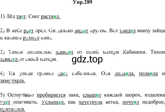 Решение 3. номер 289 (страница 186) гдз по русскому языку 10-11 класс Греков, Крючков, учебник