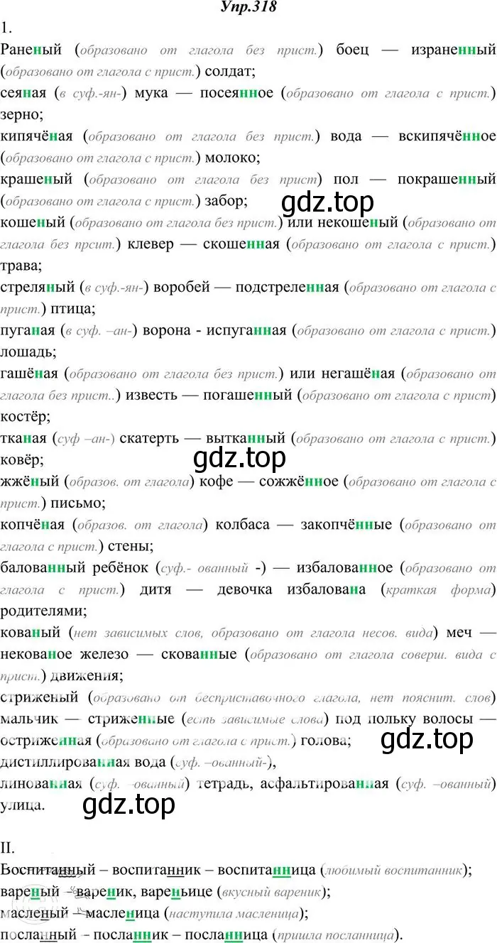 Решение 3. номер 318 (страница 201) гдз по русскому языку 10-11 класс Греков, Крючков, учебник