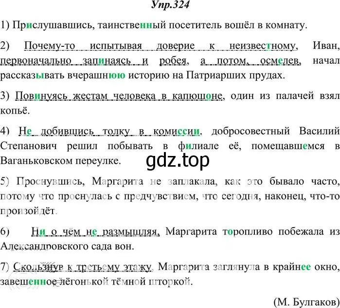 Решение 3. номер 324 (страница 206) гдз по русскому языку 10-11 класс Греков, Крючков, учебник