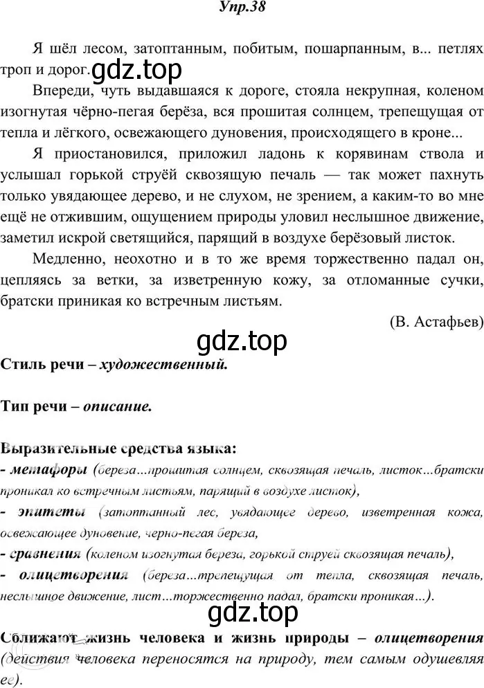 Решение 3. номер 38 (страница 32) гдз по русскому языку 10-11 класс Греков, Крючков, учебник