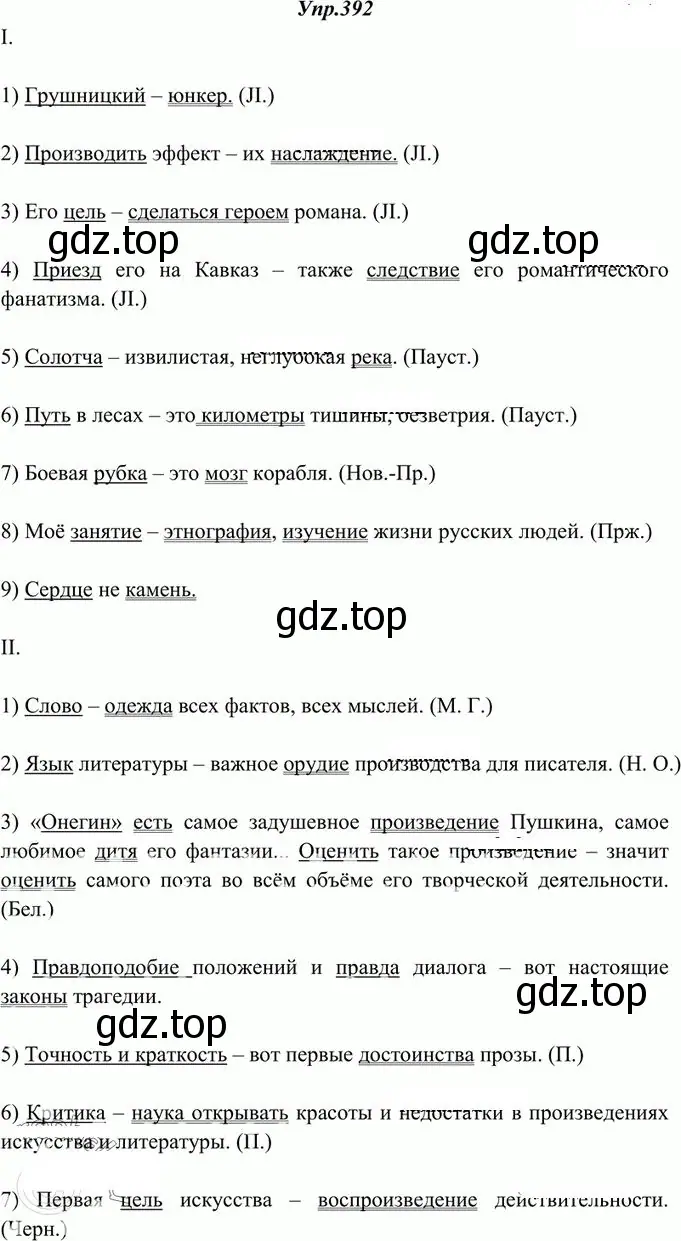 Решение 3. номер 392 (страница 255) гдз по русскому языку 10-11 класс Греков, Крючков, учебник