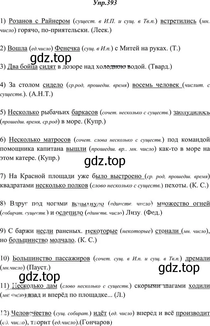 Решение 3. номер 393 (страница 257) гдз по русскому языку 10-11 класс Греков, Крючков, учебник