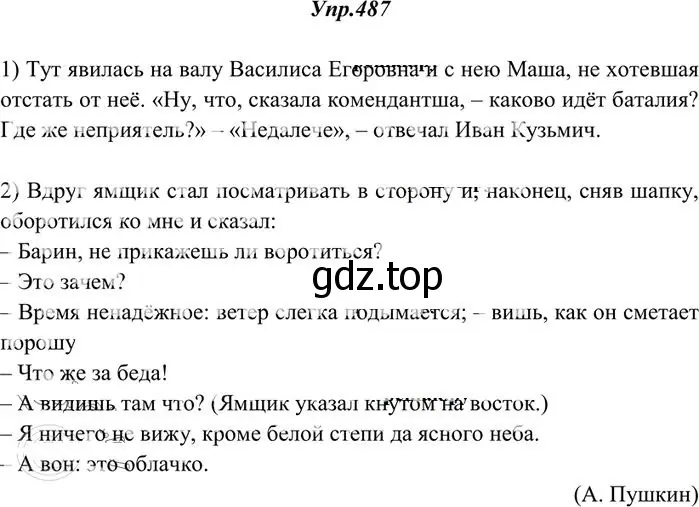 Решение 3. номер 487 (страница 337) гдз по русскому языку 10-11 класс Греков, Крючков, учебник