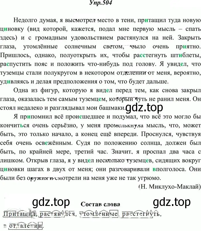 Решение 3. номер 504 (страница 359) гдз по русскому языку 10-11 класс Греков, Крючков, учебник