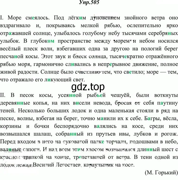 Решение 3. номер 505 (страница 360) гдз по русскому языку 10-11 класс Греков, Крючков, учебник