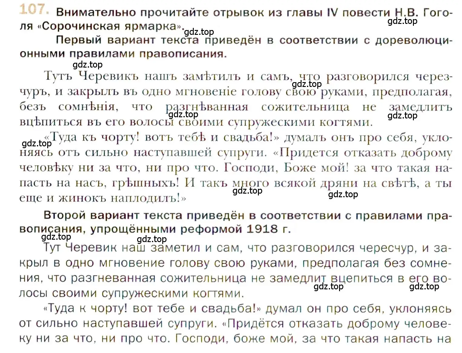 Условие номер 107 (страница 178) гдз по русскому языку 10 класс Гусарова, учебник