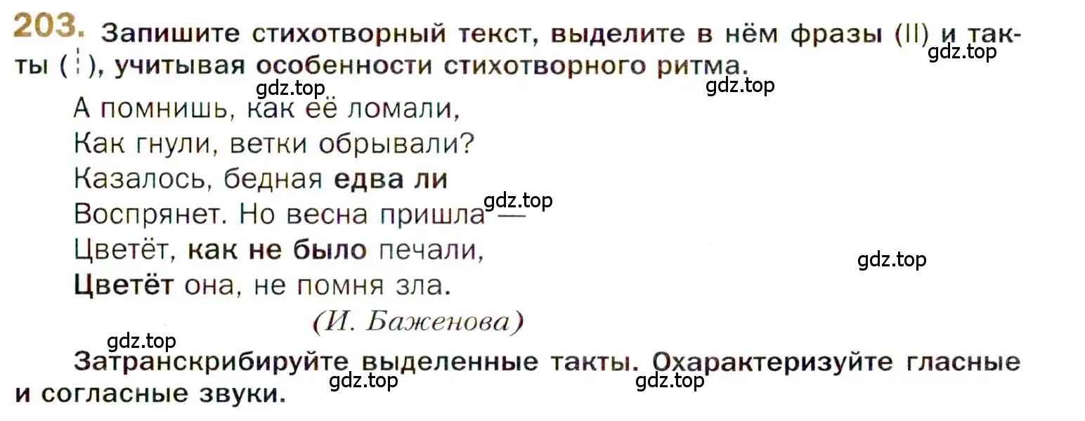 Условие номер 203 (страница 317) гдз по русскому языку 10 класс Гусарова, учебник