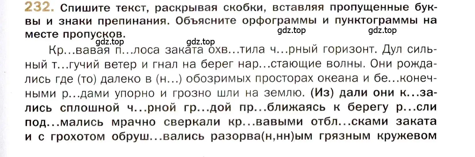 Условие номер 232 (страница 331) гдз по русскому языку 10 класс Гусарова, учебник