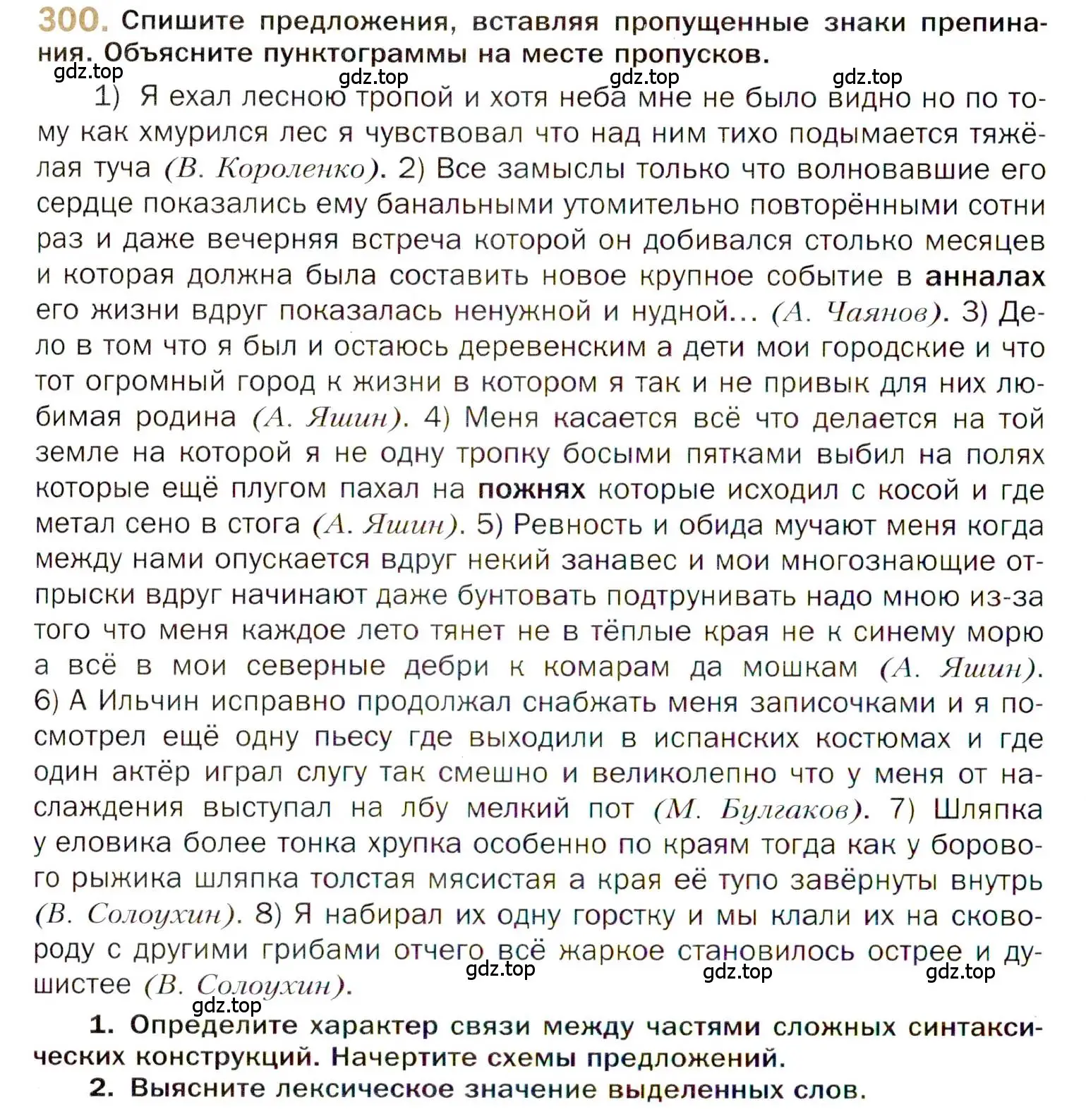 Условие номер 300 (страница 430) гдз по русскому языку 10 класс Гусарова, учебник