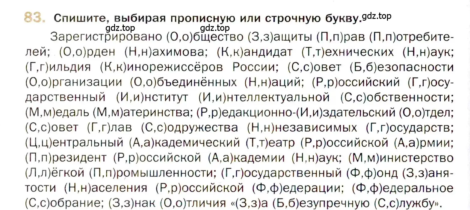 Условие номер 83 (страница 128) гдз по русскому языку 10 класс Гусарова, учебник