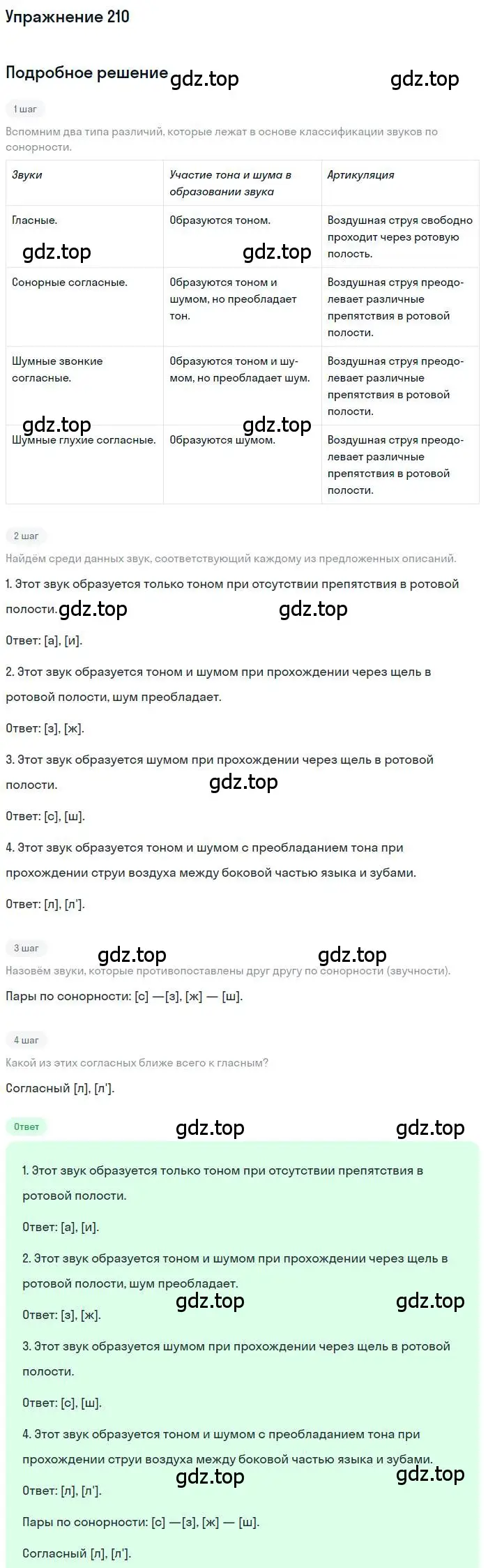 Решение номер 210 (страница 320) гдз по русскому языку 10 класс Гусарова, учебник