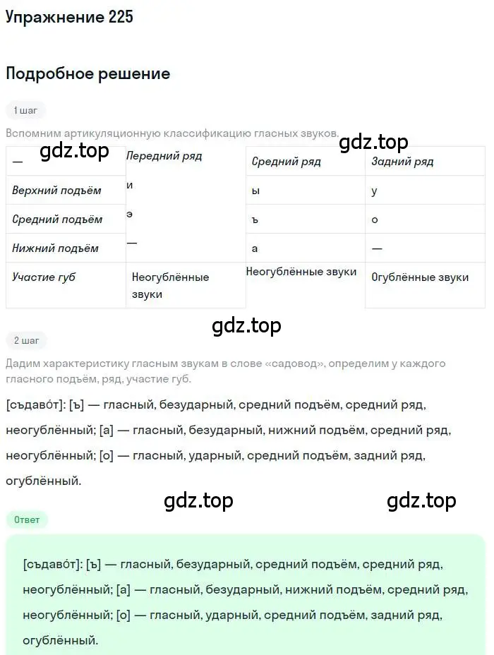 Решение номер 225 (страница 328) гдз по русскому языку 10 класс Гусарова, учебник