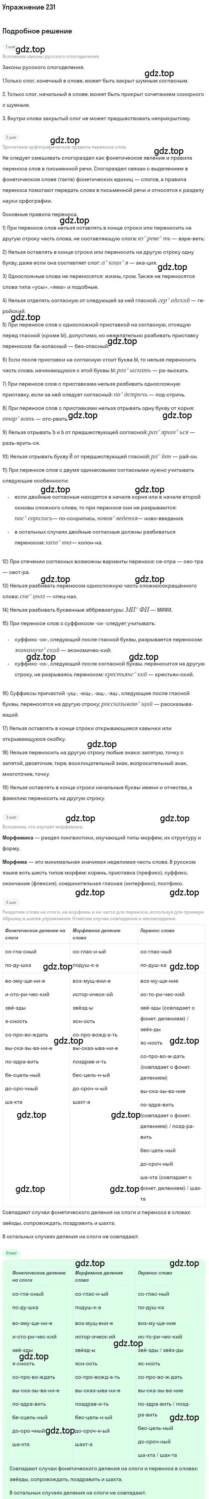 Решение номер 231 (страница 331) гдз по русскому языку 10 класс Гусарова, учебник