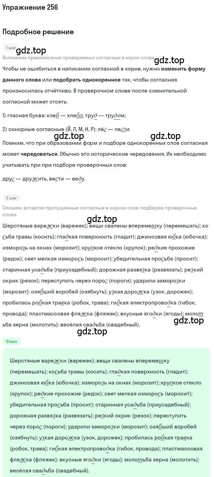 Решение номер 256 (страница 357) гдз по русскому языку 10 класс Гусарова, учебник