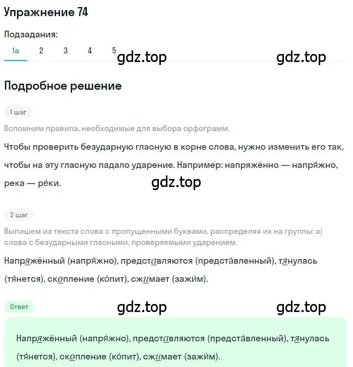 Решение номер 74 (страница 111) гдз по русскому языку 10 класс Гусарова, учебник