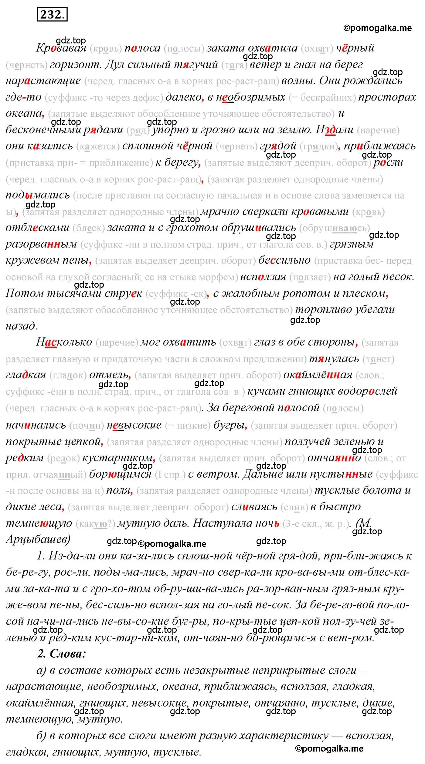 Решение 2. номер 232 (страница 331) гдз по русскому языку 10 класс Гусарова, учебник