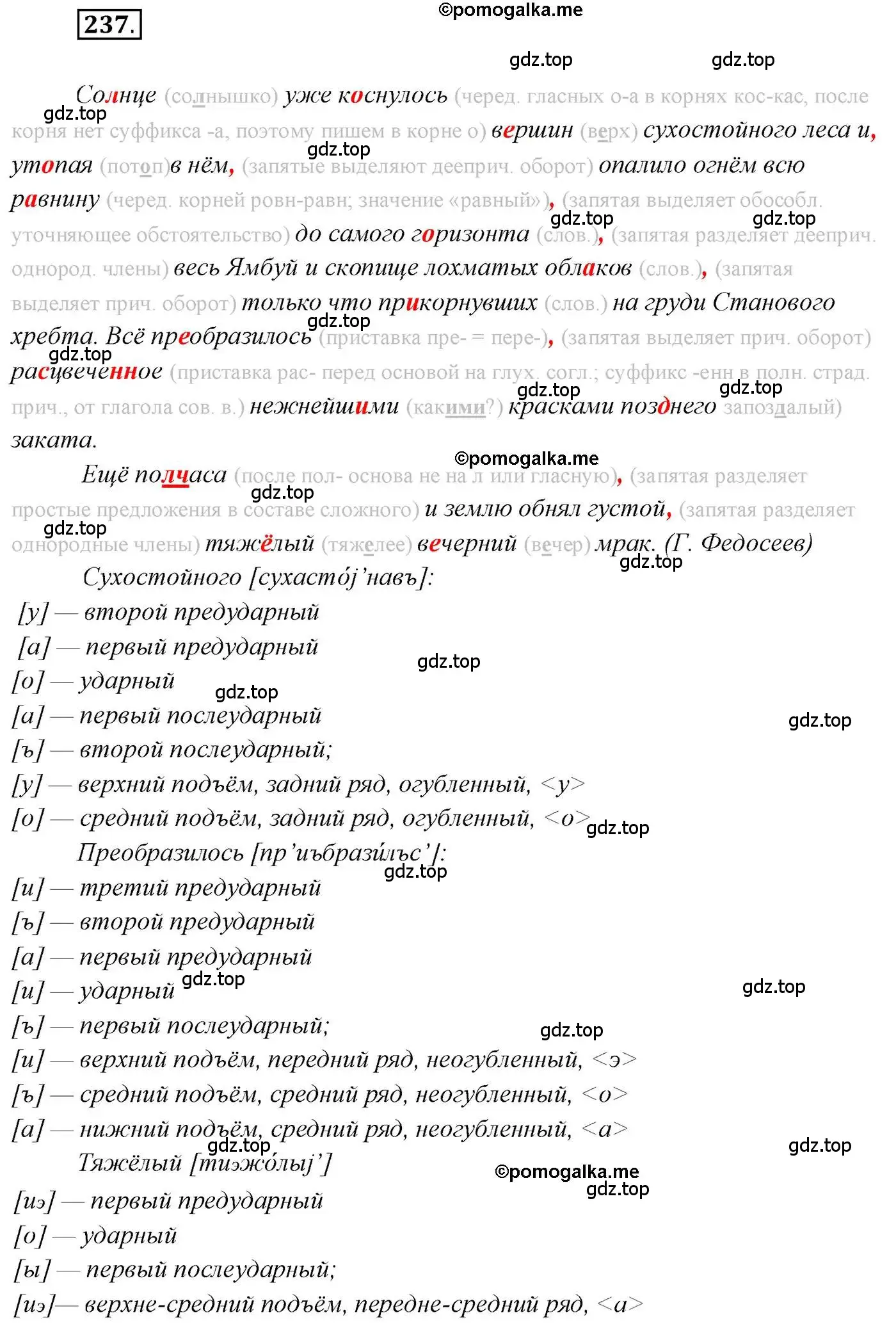 Решение 2. номер 237 (страница 336) гдз по русскому языку 10 класс Гусарова, учебник