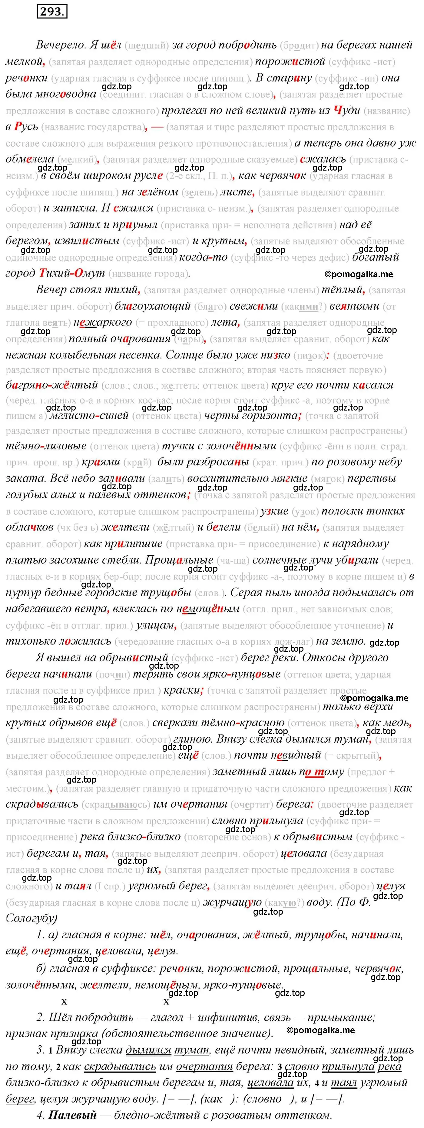 Решение 2. номер 293 (страница 417) гдз по русскому языку 10 класс Гусарова, учебник