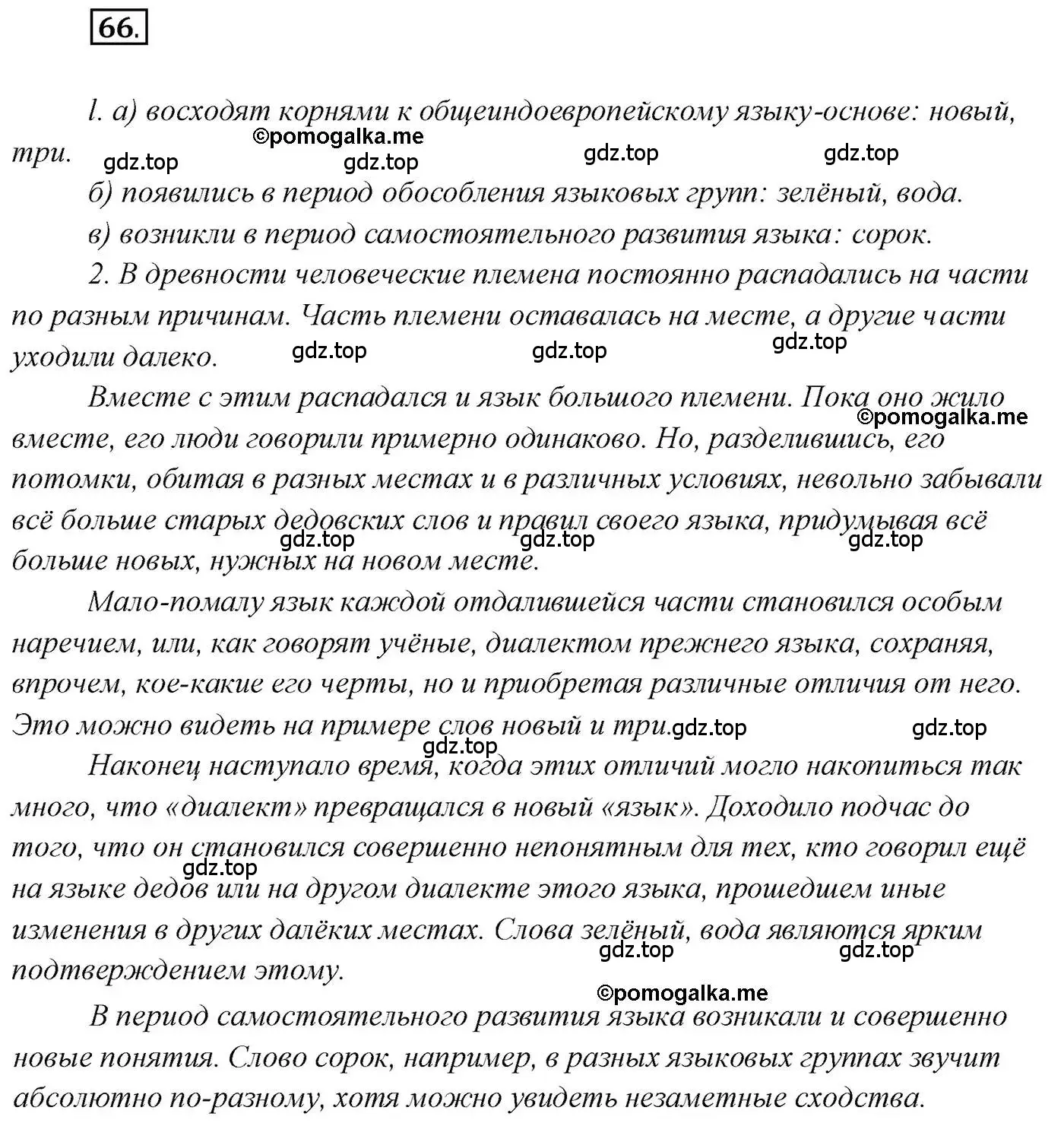 Решение 2. номер 66 (страница 96) гдз по русскому языку 10 класс Гусарова, учебник