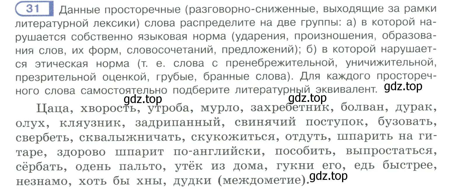 Условие номер 31 (страница 24) гдз по русскому языку 10-11 класс Рыбченкова, Александрова, учебник