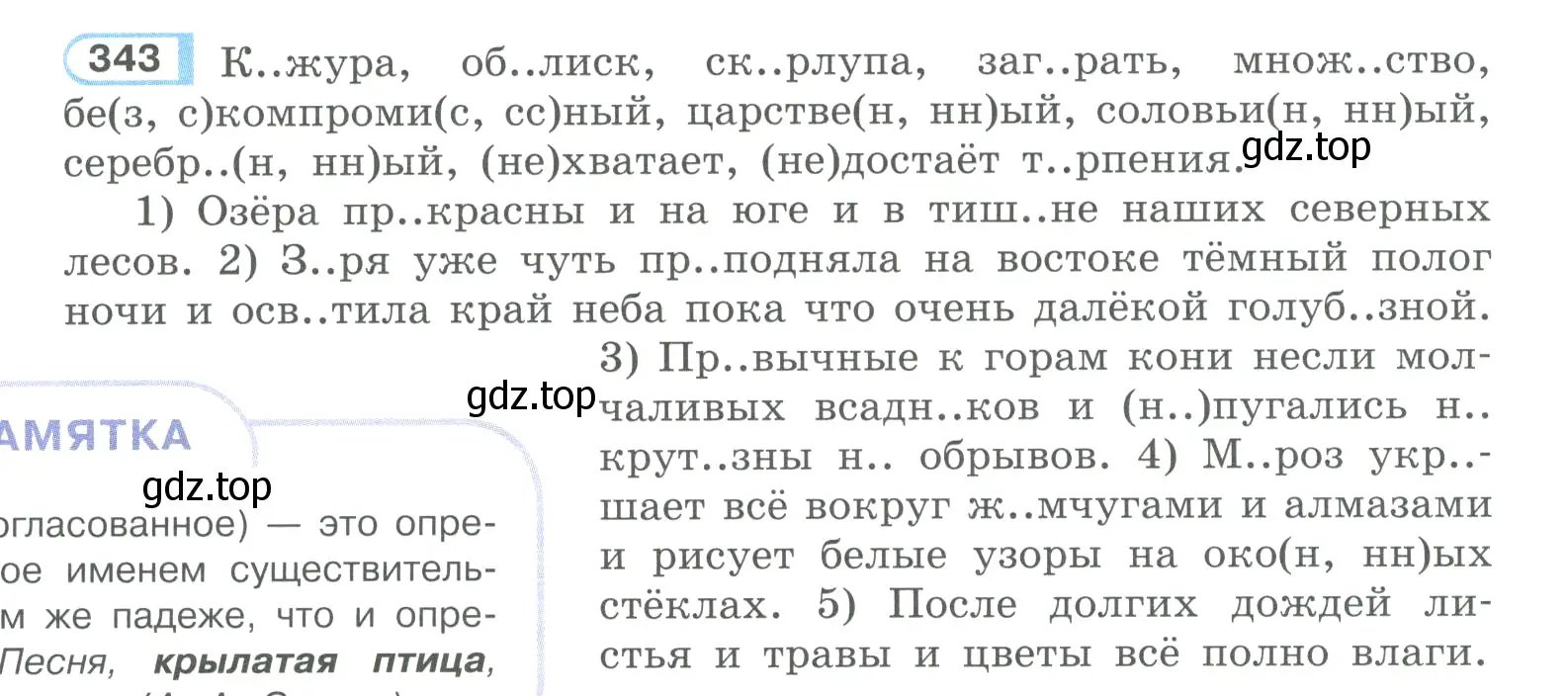 Условие номер 343 (страница 168) гдз по русскому языку 10-11 класс Рыбченкова, Александрова, учебник