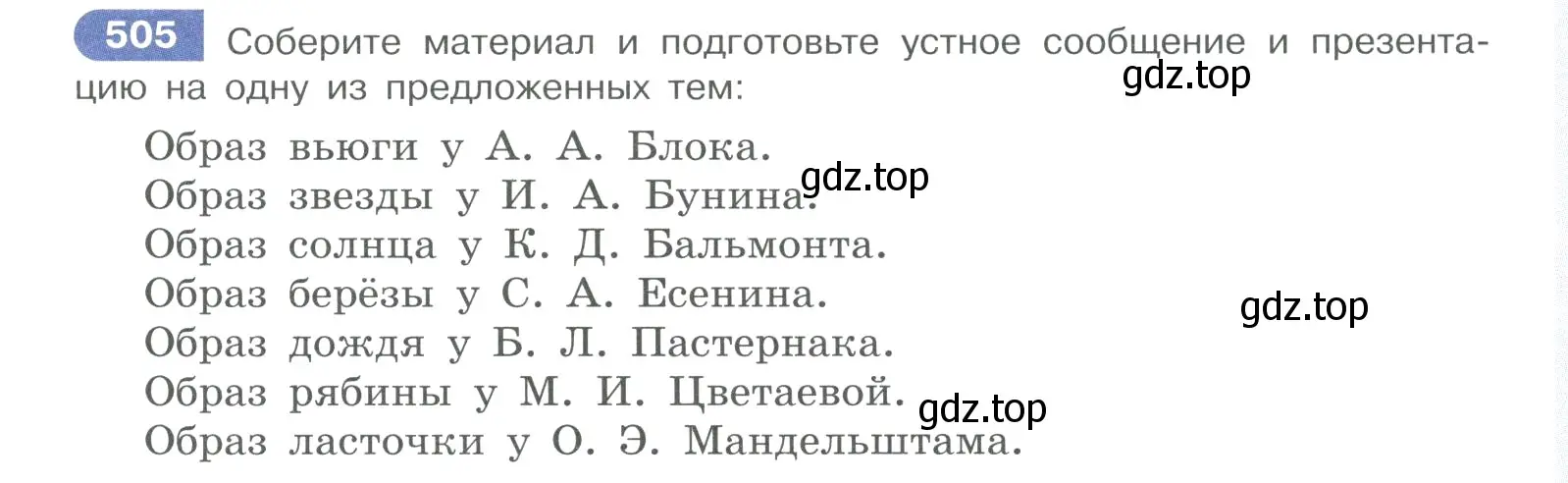 Условие номер 505 (страница 255) гдз по русскому языку 10-11 класс Рыбченкова, Александрова, учебник