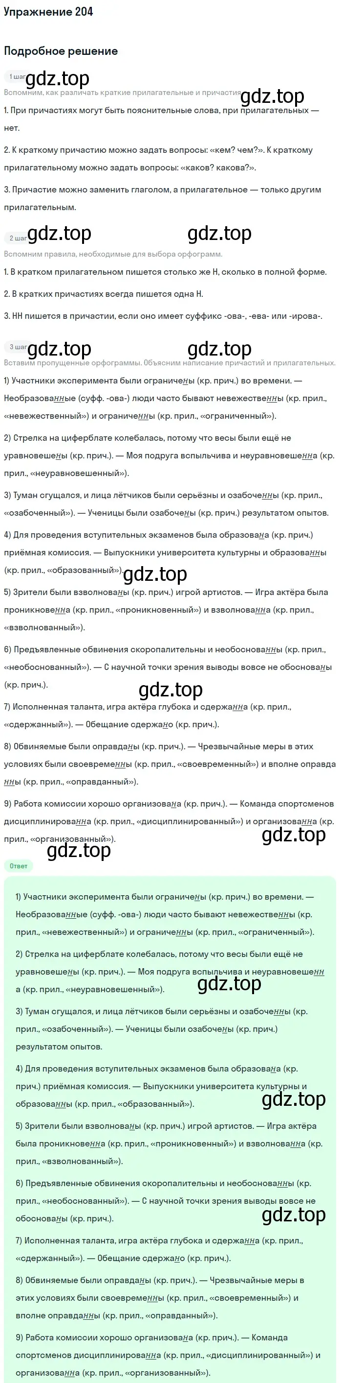 Решение номер 204 (страница 97) гдз по русскому языку 10-11 класс Рыбченкова, Александрова, учебник