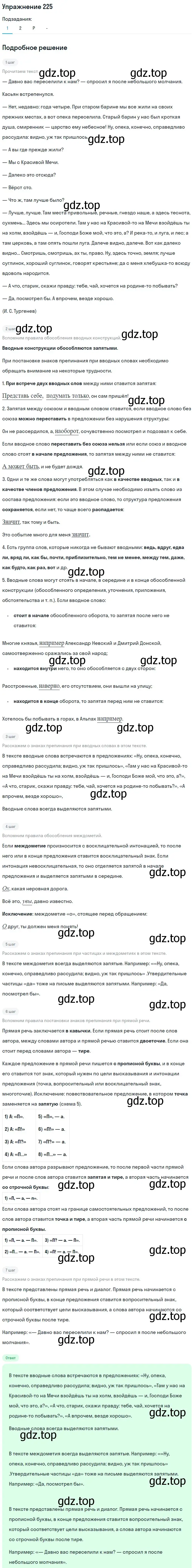 Решение номер 225 (страница 107) гдз по русскому языку 10-11 класс Рыбченкова, Александрова, учебник