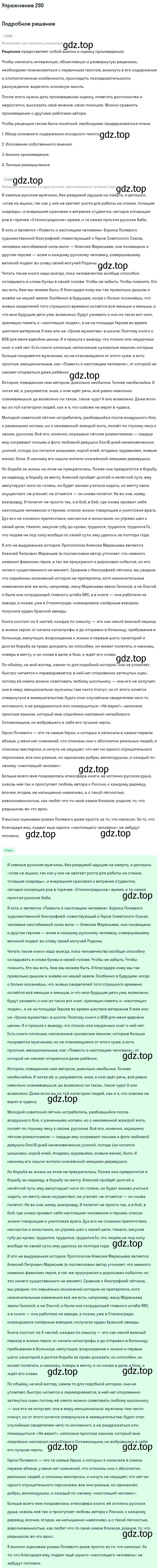 Решение номер 290 (страница 143) гдз по русскому языку 10-11 класс Рыбченкова, Александрова, учебник