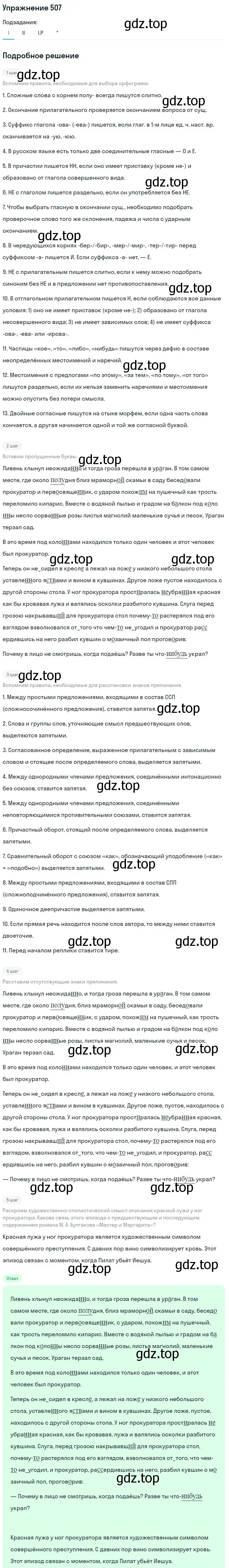 Решение номер 507 (страница 255) гдз по русскому языку 10-11 класс Рыбченкова, Александрова, учебник