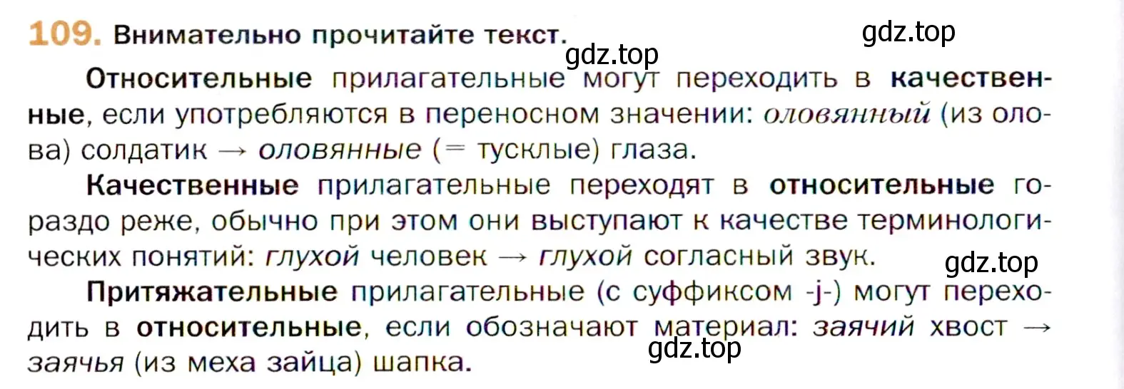 Условие номер 109 (страница 190) гдз по русскому языку 11 класс Гусарова, учебник