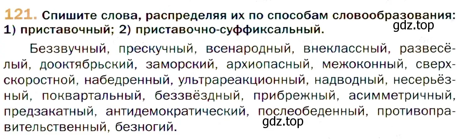 Условие номер 121 (страница 205) гдз по русскому языку 11 класс Гусарова, учебник