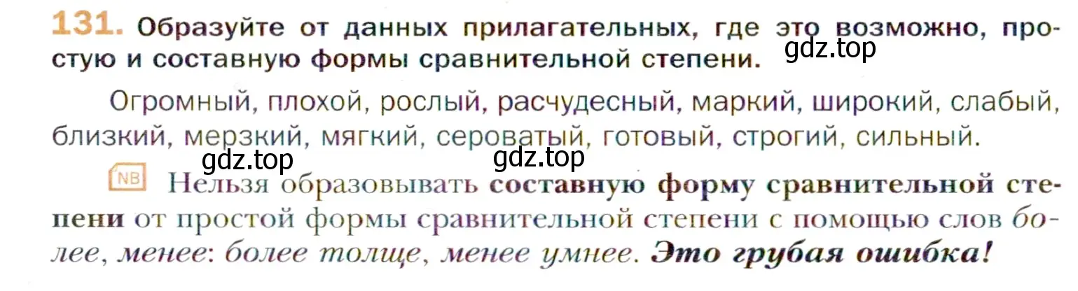 Условие номер 131 (страница 216) гдз по русскому языку 11 класс Гусарова, учебник