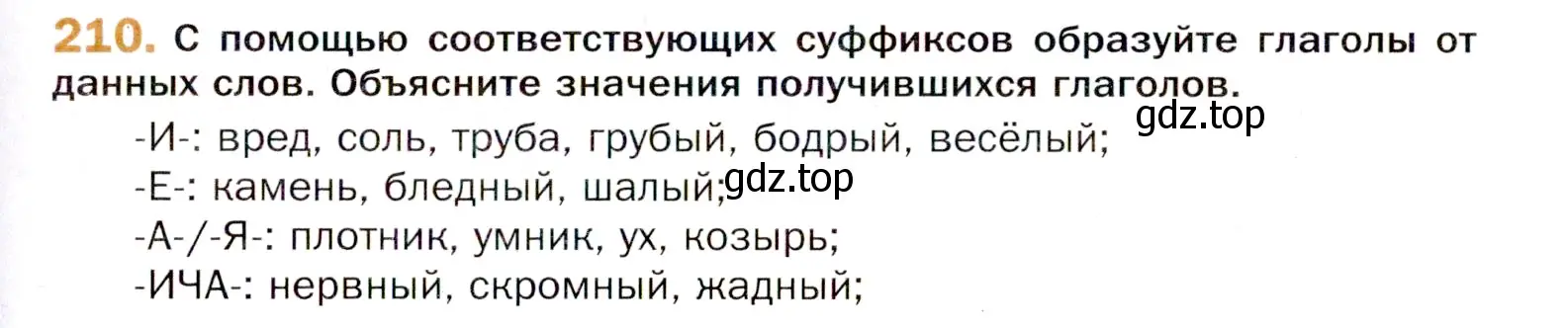 Условие номер 210 (страница 317) гдз по русскому языку 11 класс Гусарова, учебник